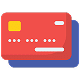 Red credit card icon with blue background